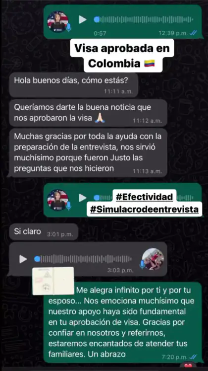 Vista previa del testimonio en video 12 de un cliente de Visa Para Turista